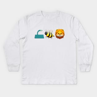 Hose Bee Lion Emoji T-Shirt Kids Long Sleeve T-Shirt